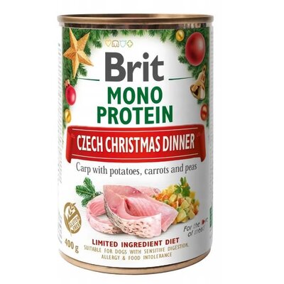 Karma dla psa BRIT Czech Christmas Dinner Karp z ziemniakami, marchewką i groszkiem 400 g