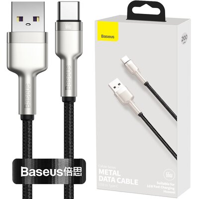 Kabel USB - USB-C BASEUS 2m Czarny