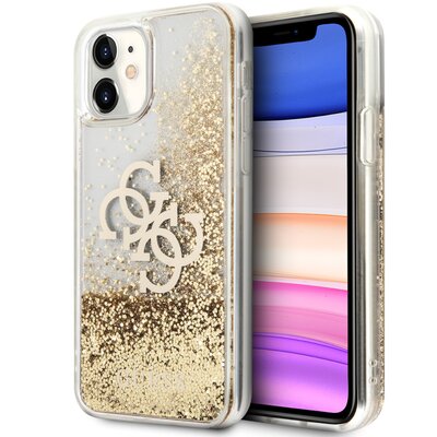 Etui GUESS Liquid Glitter 4G Big Logo do Apple iPhone 11/Xr Złoty