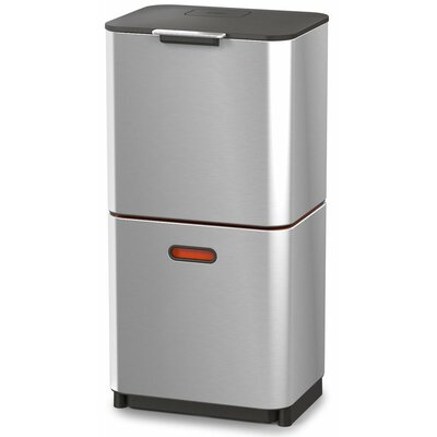 Kosz na śmieci JOSEPH JOSEPH Totem Max 60L Srebrno-pomarańczowy