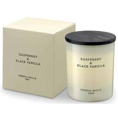 Świeca zapachowa CERERIA MOLLA Premium Raspberry & Black Vanilla 230 g