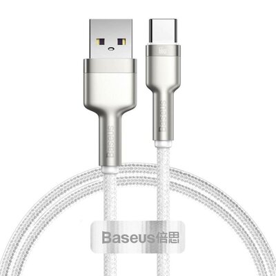 Zdjęcia - Kabel BASEUS  USB - USB-C  Cafule Metal 2 m 66W Biały CAKF000202 