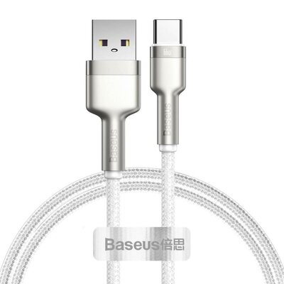 Фото - Кабель BASEUS Kabel USB - USB-C  Cafule Metal 2 m 66W Biały CAKF000202 