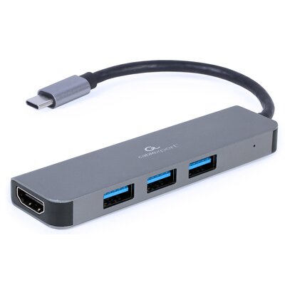Hub GEMBIRD A-CM-COMBO2-01 USB Typu C, Pasywny