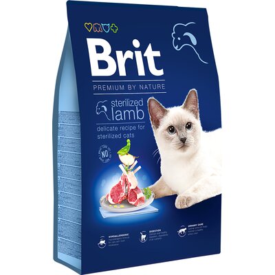 Karma dla kota BRIT Premium by Nature Sterilized Jagnięcina 8 kg