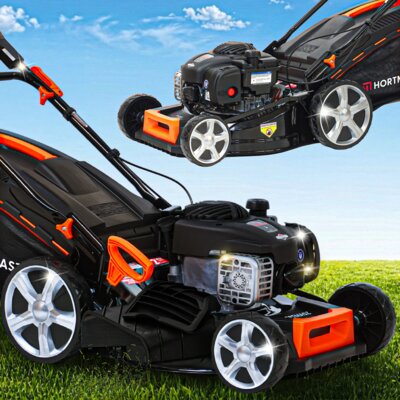 Kosiarka spalinowa HORTMASZ HKS 746 NB z napędem, 46 cm, 125 cm3, 1.7 kW, mulczowanie, kosz 60L, silnik Briggs & Stratton