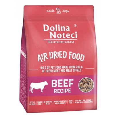 Karma dla psa suszona DOLINA NOTECI Superfood Danie z wołowiny 1kg