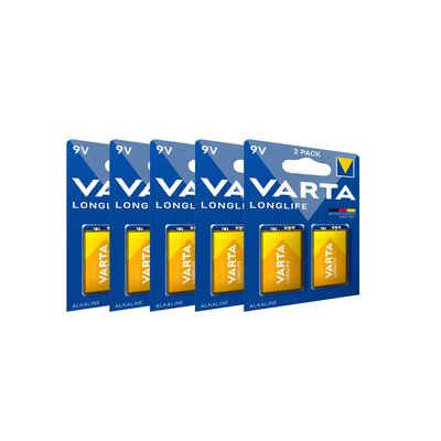 Baterie 6LR61 VARTA Longlife (10 szt.)