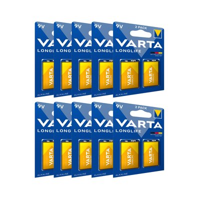 Baterie 6LR61 VARTA Longlife (20 szt.)