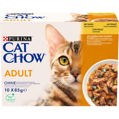 Karma dla kota CAT CHOW Adult Kurczak z cukinią 10 x 85 g