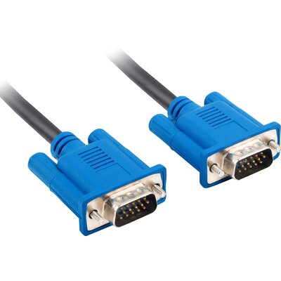 Фото - Кабель Lanberg Kabel VGA - VGA  1.8 m CA-VGAC-10CU-0018-BK 