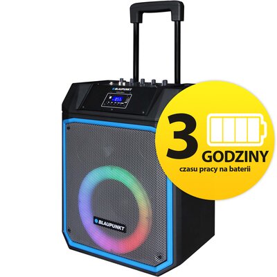 Power Audio BLAUPUNKT MB08.2, 40W, Bluetooth, Mikrofon w zestawie, Tuner FM, Wbudowany korektor dźwięku, Pilot w zestawie