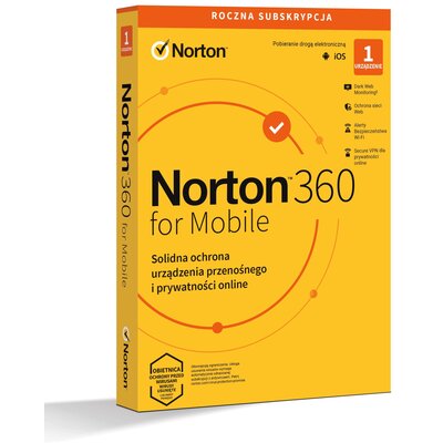 Antywirus NORTON 360 Mobile 1 URZĄDZENIE 1 ROK Kod aktywacyjny-Zdjęcie-0