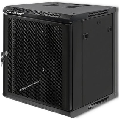 Szafa RACK QOLTEC 19" 12U 54490 600 x 600 mm, Wisząca Czarny