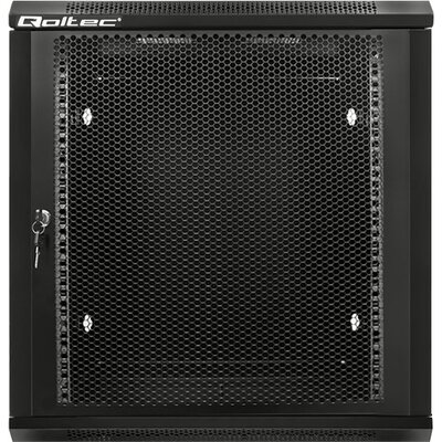 Szafa RACK QOLTEC 19" 12U 54488 600 x 450 mm, Wisząca Czarny