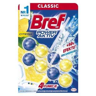 Kostka do WC BREF Power Aktiv Cytryna 2x50g