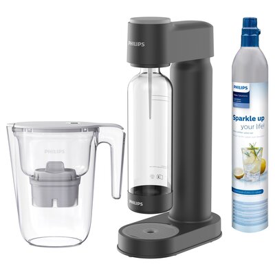 Saturator PHILIPS ADD4901BK/10 Czarny + dzbanek filtrujący AWP2935WHT