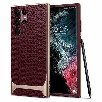Etui SPIGEN Neo Hybrid do Samsung Galaxy S22 Ultra Bordowy