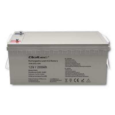 Akumulator QOLTEC 53069 200Ah 12V