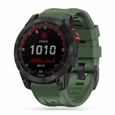 Pasek TECH-PROTECT IconBand do Garmin Fenix 3/3HR/5X/5X Plus/6X/6X Pro/7X/8/8 Pro (szerokość paska 26 mm) Ciemnozielony