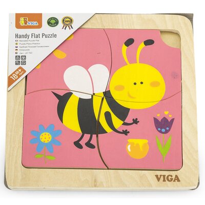 Zdjęcia - Puzzle i mozaiki VIGA Puzzle  Na podkładce Pszczółka 50138  (4 elementy)