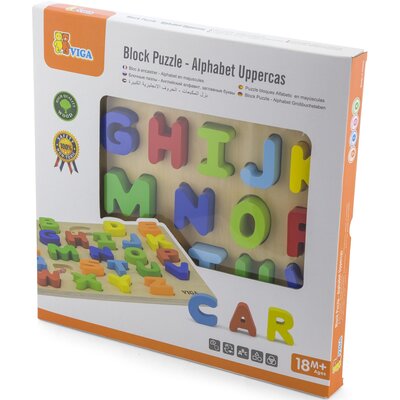 Zdjęcia - Puzzle i mozaiki VIGA Zabawka edukacyjna  Learn from Fun Sorter na podkładce - alfabet 50124 