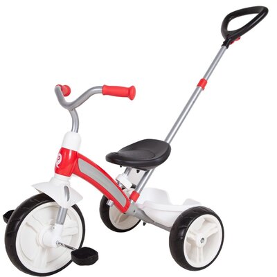 Rowerek trójkołowy QPLAY Elite Plus Stalowa rama, Opony EVA Czerwony