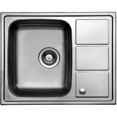 Zlewozmywak jednokomorowy z ociekaczem BERG Rill LTL615.500GT8 Len 50x61.5