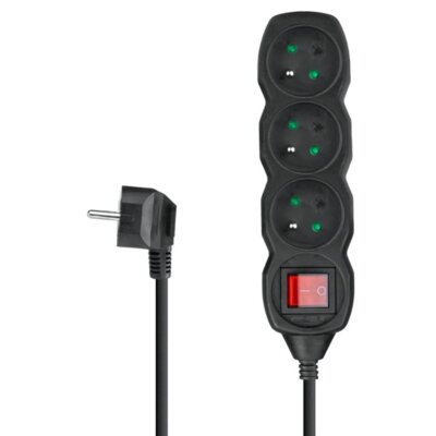 Przedłużacz DPM PP17 5 m Czarny