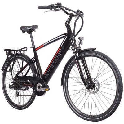 Rower elektryczny BOTTECCHIA E-City Man M20 28 cali Czarno-czerwony