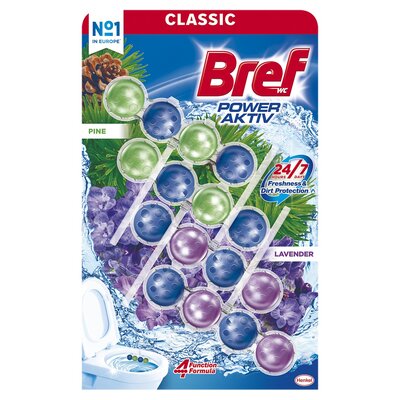 Kostka do WC BREF Power Aktiv Sosna i Lawenda 4x50g