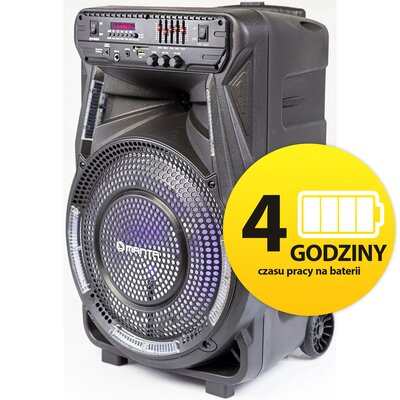 Power Audio MANTA SPK 5033, 40W, Bluetooth, Bateria 4 godziny, Wejście mikrofonowe, Mikrofon w zestawie, Funkcja nagrywania