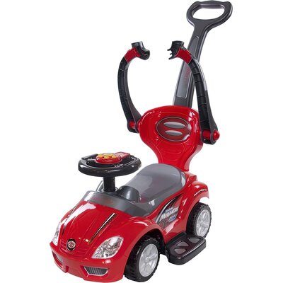 Jeździk SUN BABY Mega Car Czerwony rączka