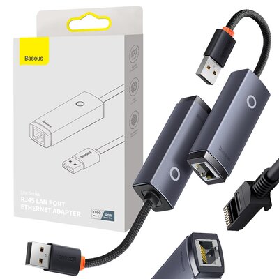 Adapter USB - RJ-45 BASEUS Lite Series WKQX000113