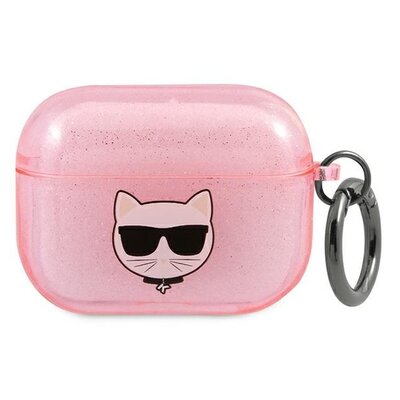 Etui na słuchawki KARL LAGERFELD Choupette Head do Apple AirPods 3 Różowy