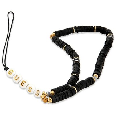 Zawieszka do telefonu GUESS Phone Strap Heishi Beads Czarny
