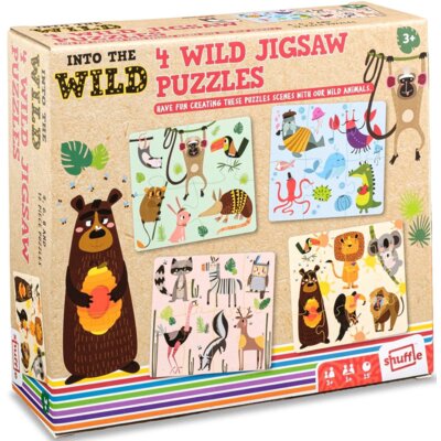Puzzle CARTAMUNDI Dzikie zwierzęta 4w1 862267 (30 elementów)