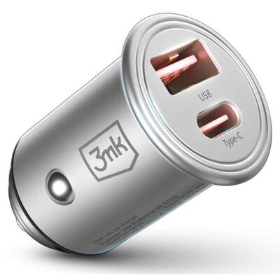 Ładowarka samochodowa 3MK Hyper Car Charger 30W Srebrny