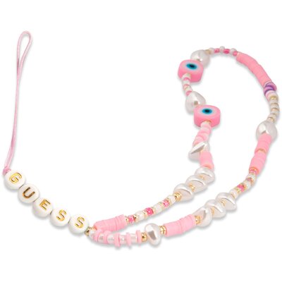 Zawieszka do telefonu GUESS Beads Shell Różowy