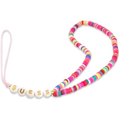 Zawieszka do telefonu GUESS Heishi Beads Wielokolorowy-różowy