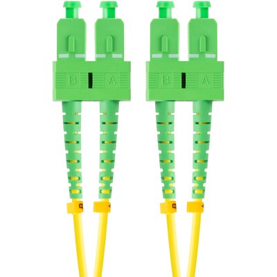 Kabel patchcord LANBERG FO-SASA-SD11-0100-YE 10 m