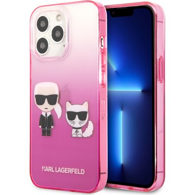 Etui KARL LAGERFELD Gradient Ikonik Karl & Choupette do Apple iPhone 13 Pro Czarny