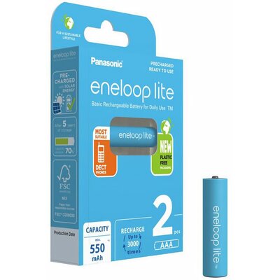 Akumulatorki AAA 550 mAh PANASONIC Eneloop Lite (2 szt.)