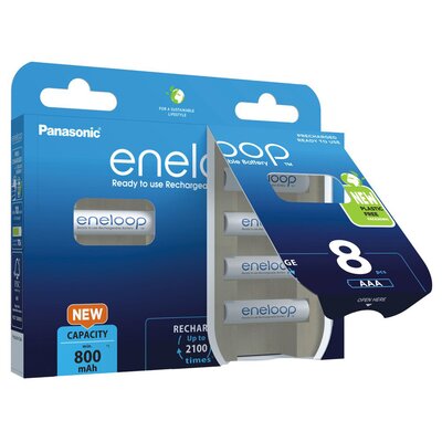 Akumulatorki AAA 800 mAh PANASONIC Eneloop (8 szt.)