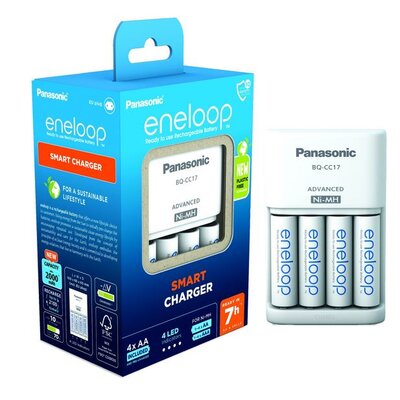 Ładowarka PANASONIC Eneloop BQ-CC17 + 4 akumulatorki AA 2000 mAh