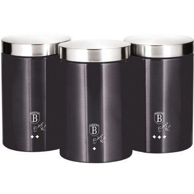 Zestaw pojemników na żywność BERLINGER HAUS Metallic Line Carbon Pro Edition BH-6718 3 szt.