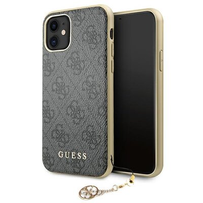 Etui GUESS 4G Charms do Apple iPhone 11 Szary