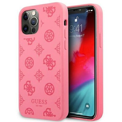 Etui GUESS Peony Collection do Apple iPhone 12 Pro Max Fuksja