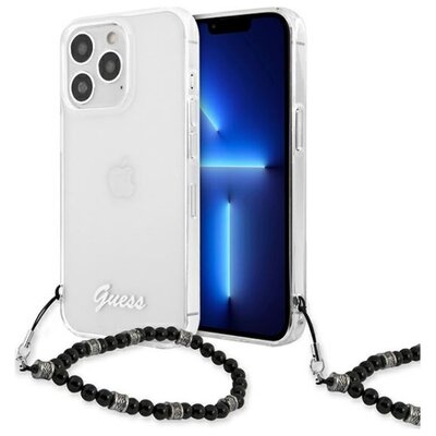 Etui GUESS Black Pearl do Apple iPhone 13/13 Pro Przezroczysty