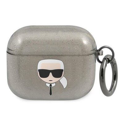 Фото - Чохол Karl Lagerfeld Etui na słuchawki  Glitter Karl's Head do Apple AirPods 3 Cz 